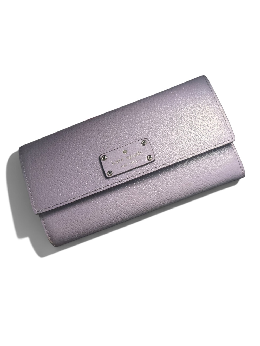 Kate Spade New York Lavender Pebble Leather Continental Flap Wallet /